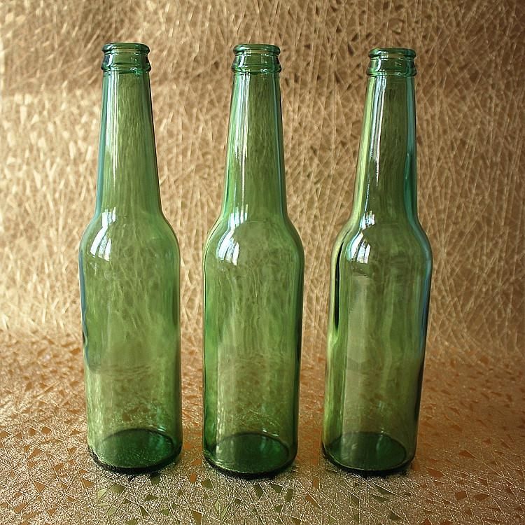 330ml Emerald Beer Bottle Empty Bottle Beverage Glass Bottle Refined Beer Bottle Wine Cabinet Decorative Wine Bottle Glassware