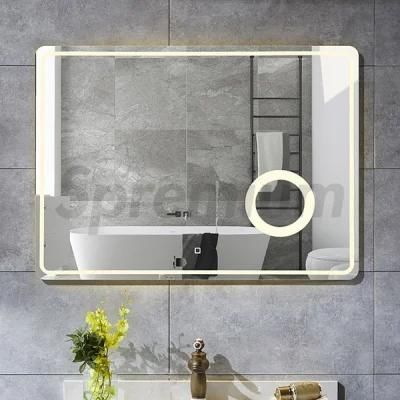 MDF Bathroom Cabinet Wholesale Luxury Home Decorative Smart Mirror Wholesale LED Bathroom Backlit Wall Glass Vanity Mirror