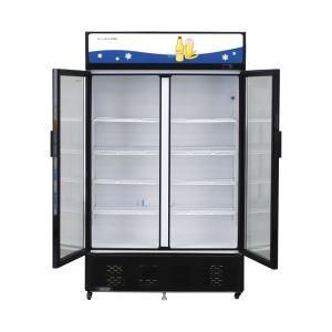 Big Capacity 663L Double Door Display Cooler Drink Beverage Display Showcase