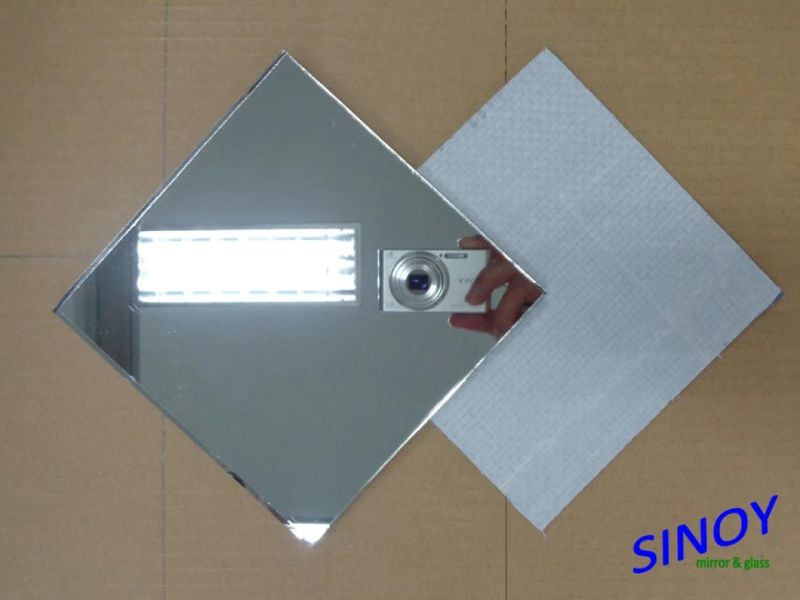 Double Coated and Adhesive Film Protected Silver Mirror Glass for Safety